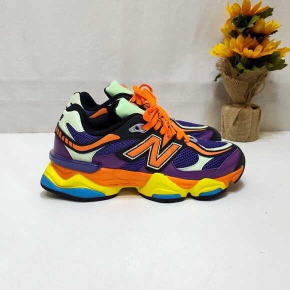New Balance 9060 Prism Purple Vibrant Spring U9060NBX Men 8.5 Mesh/Leather Upper - Picture 4 of 16
